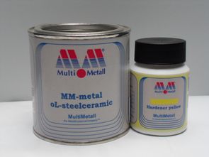 MM-metal oL-steelceramic with Hardener yellow